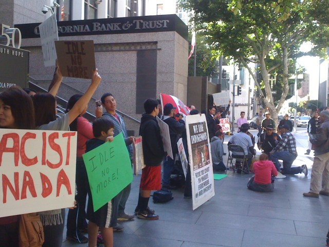 There were about 30 or so other protesters.