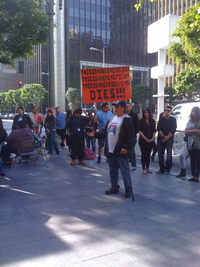 ...they spoke on a variety of topics. This man spoke on the need for indigenous sovereignty worldwide.