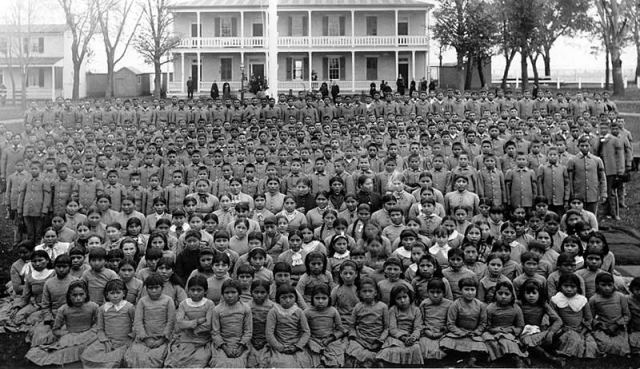 Survivors of the Carlisle Indian Industrial School.